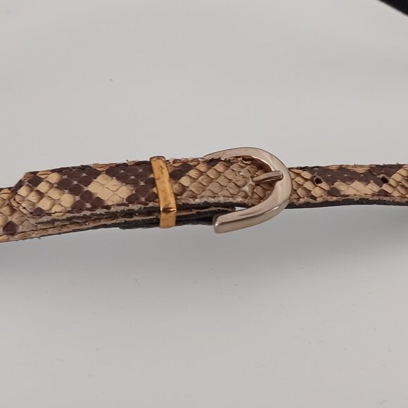 Snake print leather belt - Picture 2 of 2